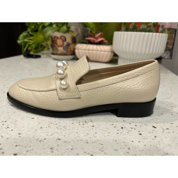 Stuart Weitzman Goldie Loafers with Pearl Embellishments - Picture 4 of 8